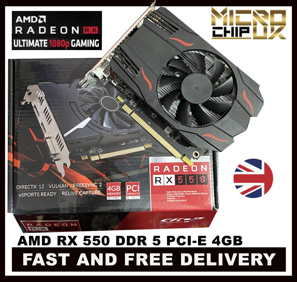 AMD Radeon RX 550 AMD 4 GB DDR5 Gaming Graphics Card PCIE